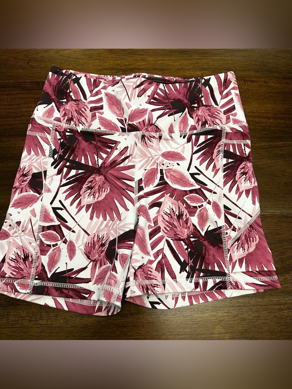 Senita Athletics Floral High-Rise Athletic Shorts